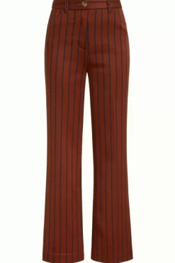 King Louie Broeken<Marcie Pants Cubano Stripe Patina Brown
