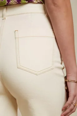 King Louie Broeken<Marcie Pants Safari Denim Ivory