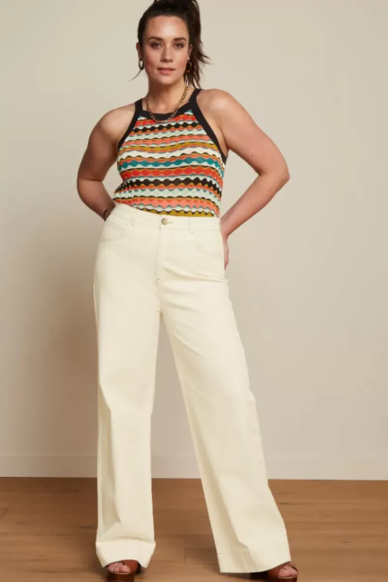 King Louie Broeken<Marcie Pants Safari Denim Ivory