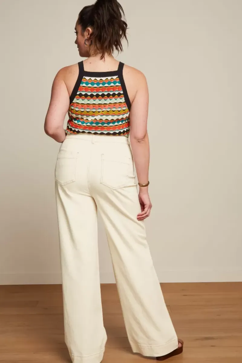 King Louie Broeken<Marcie Pants Safari Denim Ivory