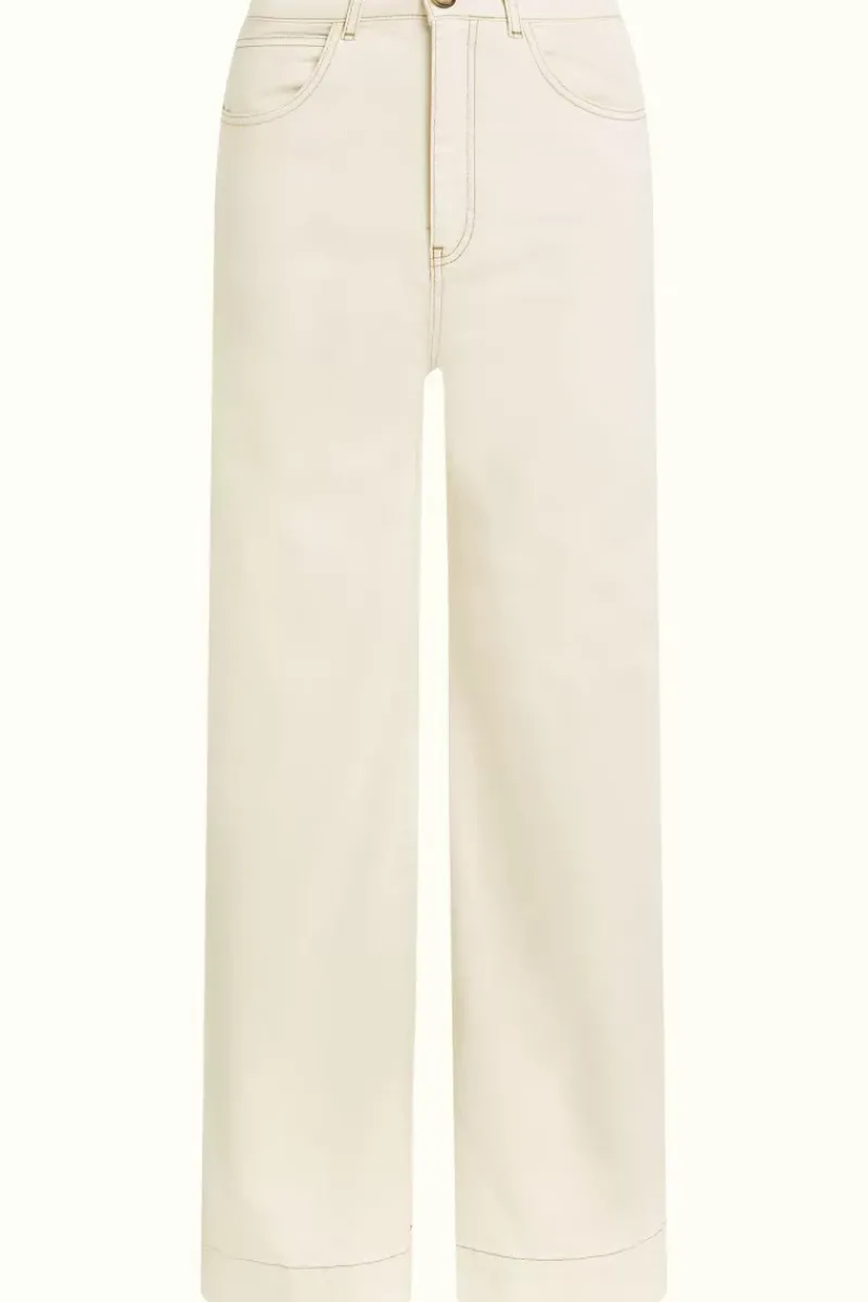 King Louie Broeken<Marcie Pants Safari Denim Ivory