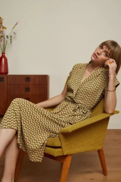 King Louie Jurken<Maria Dress La Sape Spring Yellow