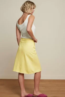 King Louie Rokken<Marie Skirt Garment Dye Lemonade Yellow