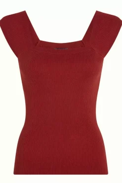 King Louie Tops & Shirts<Marie Top Cottonclub Sienna Red