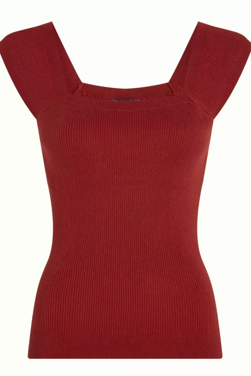 King Louie Tops & Shirts<Marie Top Cottonclub Sienna Red