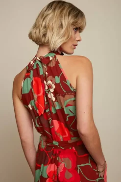 King Louie Jumpsuits<Marty Halter Jumpsuit La Monia Pecan Brown
