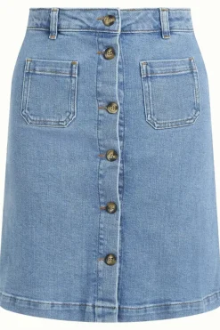 King Louie Rokken<Mary Skirt Strata Denim Heaven Blue
