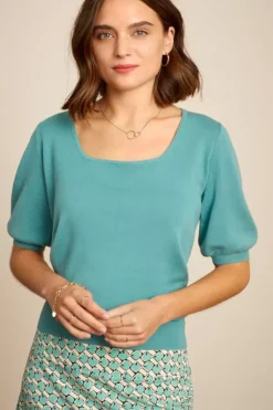 King Louie Tops & Shirts<Mia Rib Top Cottonclub Matcha Green