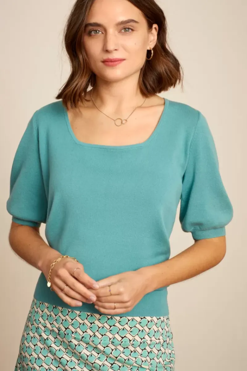 King Louie Tops & Shirts<Mia Rib Top Cottonclub Matcha Green