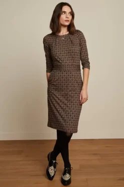 King Louie Jurken<Mona Dress Quinto Wood Yellow