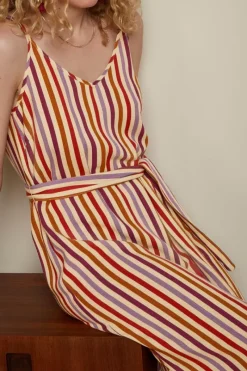 King Louie Jurken<Nadya Dress Cassava Stripe Marzipan