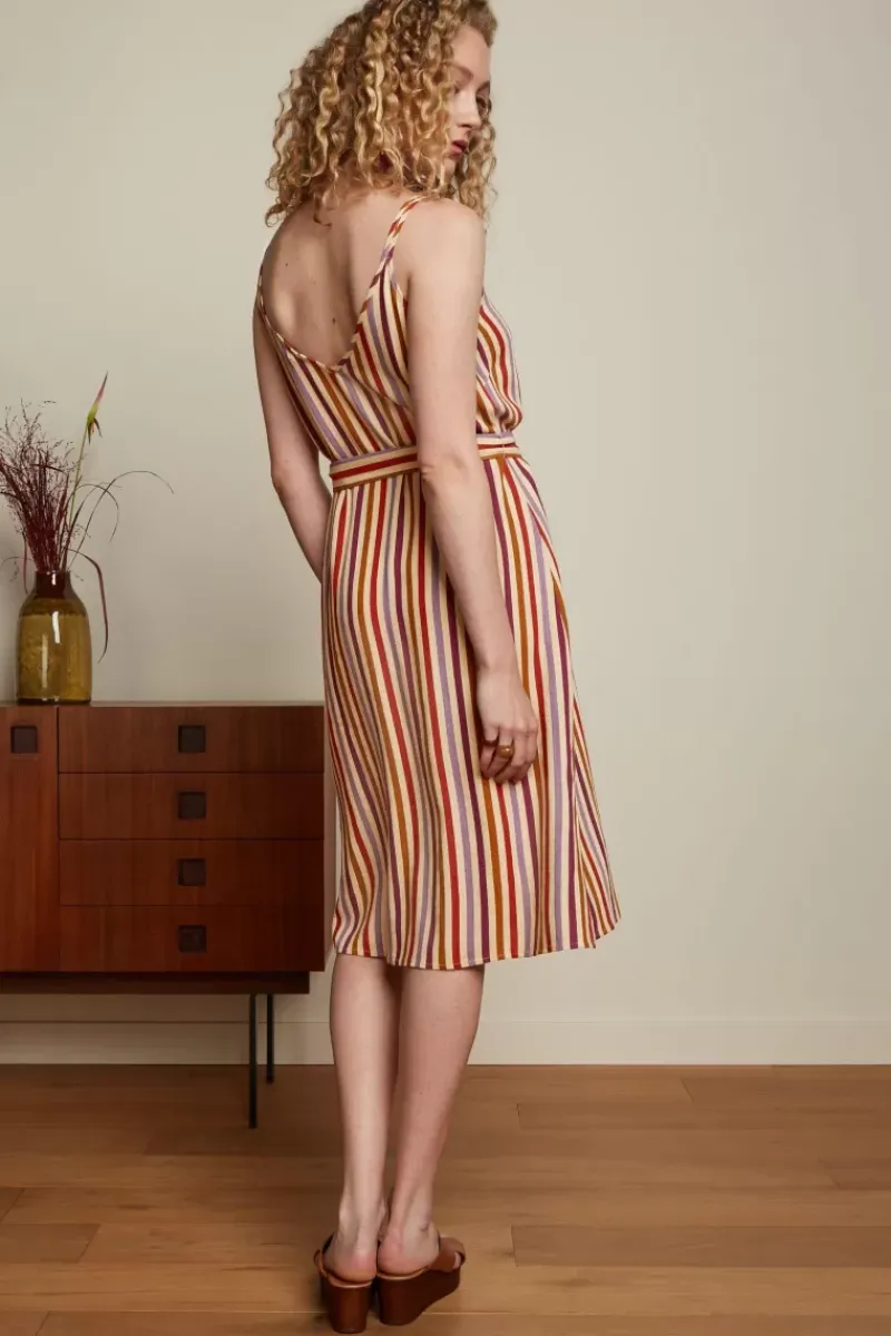 King Louie Jurken<Nadya Dress Cassava Stripe Marzipan
