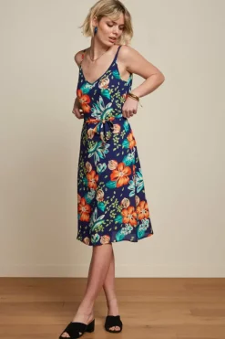 King Louie Jurken<Nadya Dress Guava Dazzling Blue