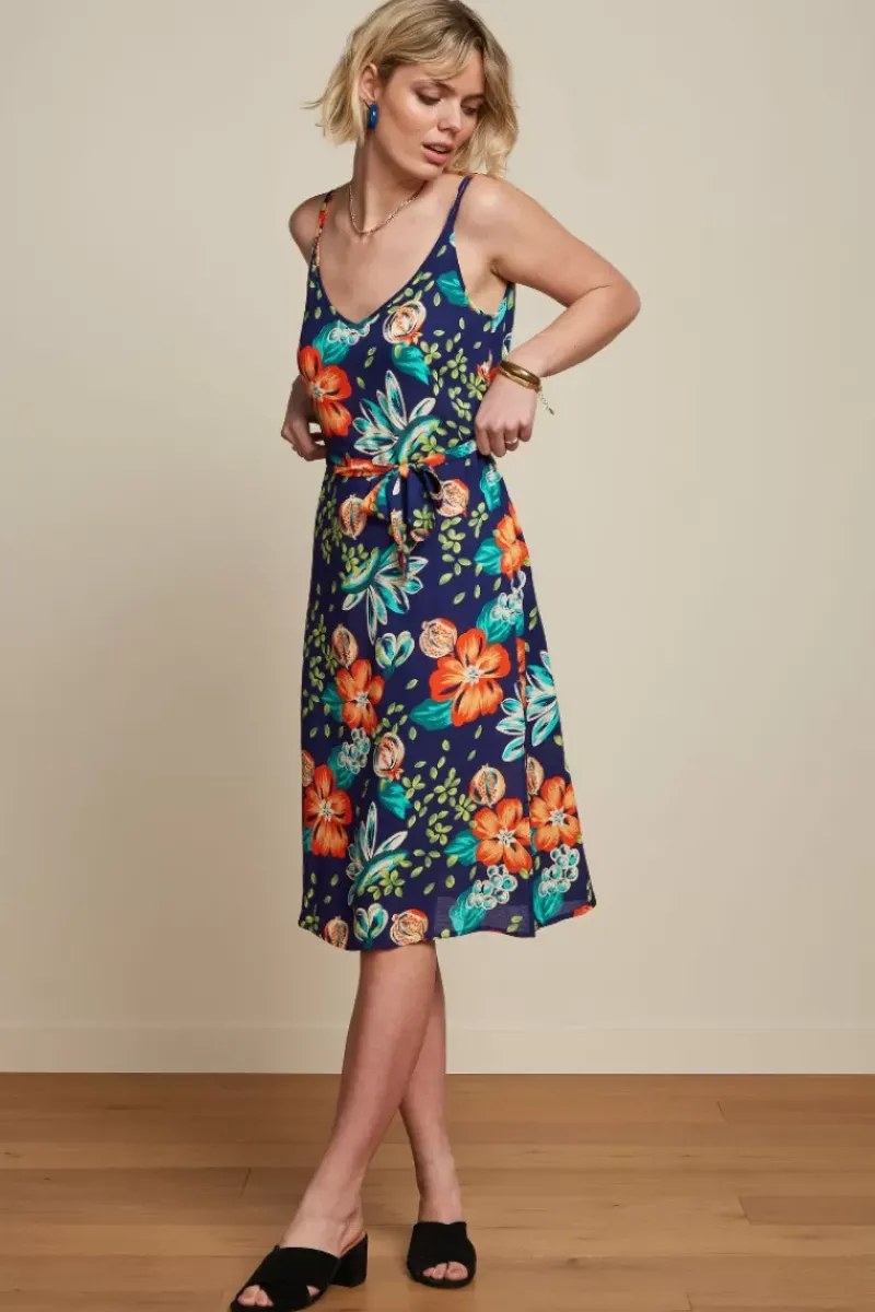 King Louie Jurken<Nadya Dress Guava Dazzling Blue