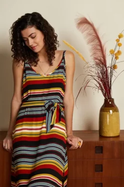 King Louie Jurken<Nadya Midi Dress Maxim Stripe Black