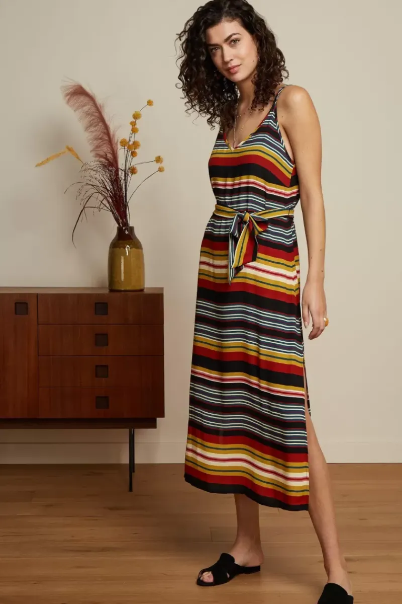 King Louie Jurken<Nadya Midi Dress Maxim Stripe Black