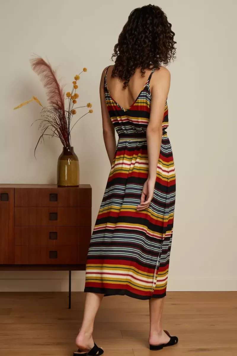 King Louie Jurken<Nadya Midi Dress Maxim Stripe Black