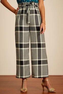 King Louie Broeken<Neva Cropped Pants Resort Check Black
