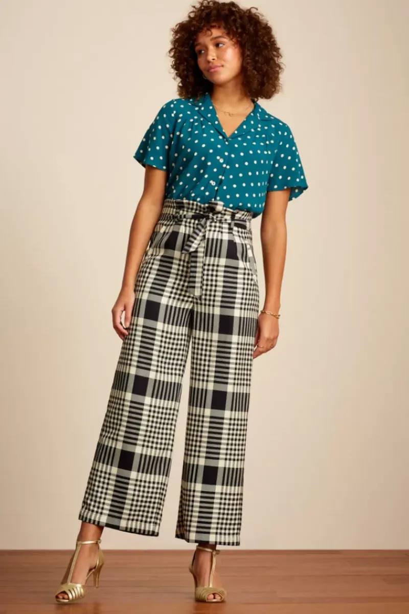 King Louie Broeken<Neva Cropped Pants Resort Check Black