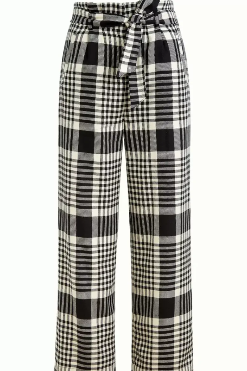 King Louie Broeken<Neva Cropped Pants Resort Check Black