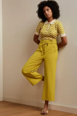 King Louie Broeken<Neva Cropped Pants Timba Koi Yellow