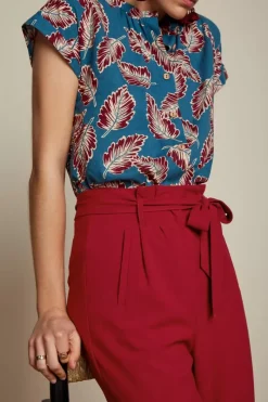 King Louie Broeken<Neva Cropped Pants Timba Cherry Red