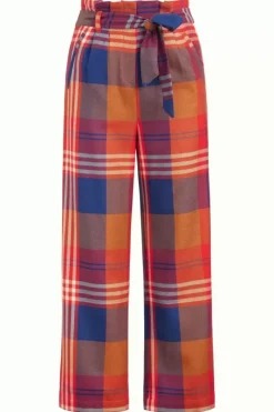 King Louie Broeken<Neva Pants Jolla Check Fire Red