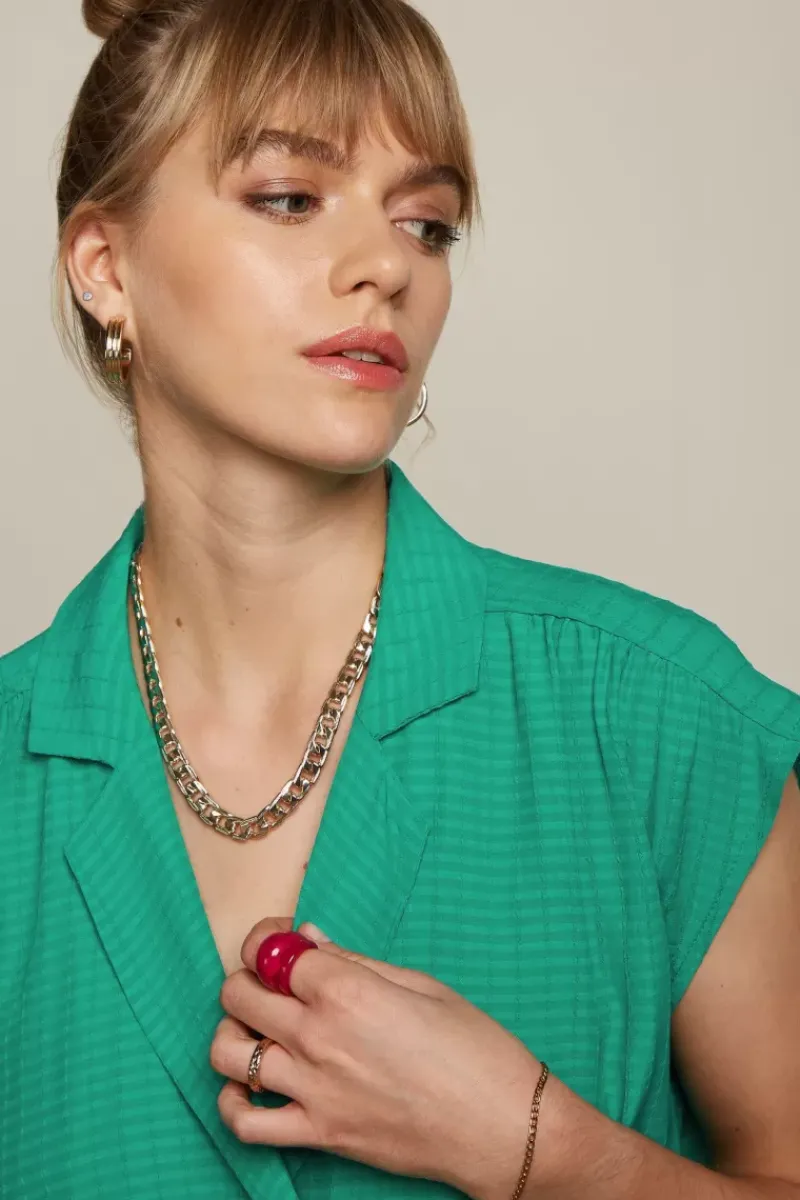King Louie Blouses<Nicole Blouse Sandy Amber Green