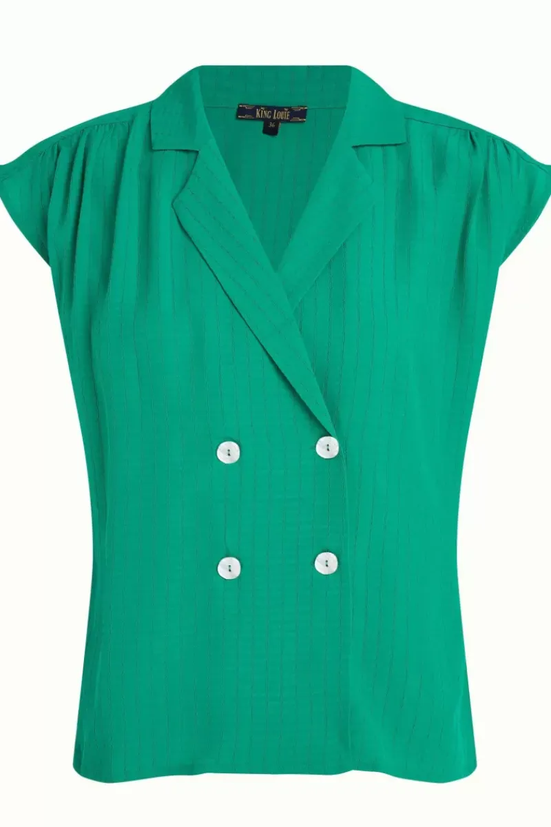 King Louie Blouses<Nicole Blouse Sandy Amber Green
