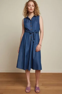 King Louie Jurken<Nova Dress Las Palmas Bluestone Blue