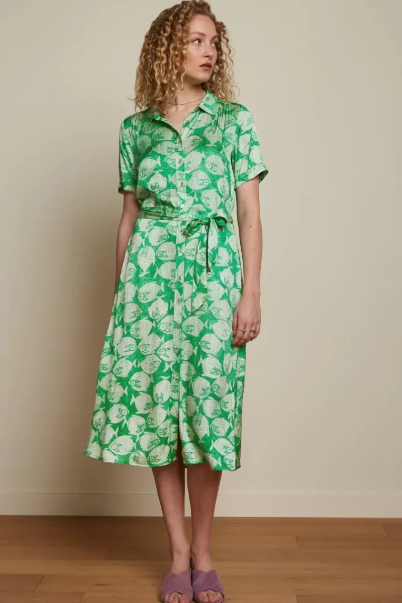 King Louie Jurken<Olive Dress Luna Lagoon Green