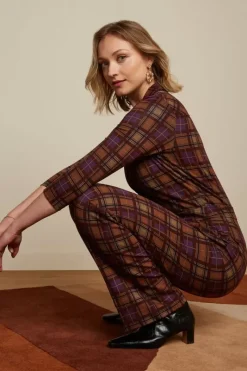 King Louie Jumpsuits<Olive Jumpsuit Ny Check Merlot Brown
