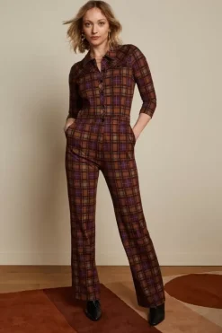 King Louie Jumpsuits<Olive Jumpsuit Ny Check Merlot Brown