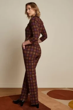 King Louie Jumpsuits<Olive Jumpsuit Ny Check Merlot Brown