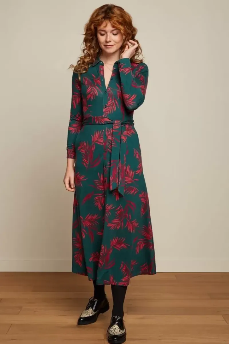 King Louie Jurken<Olive Midi Dress Corridor Pine Green