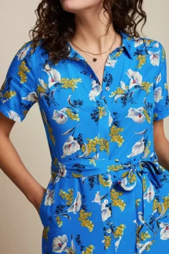 King Louie Jurken<Olive Midi Dress Cubanelle Madeira Blue