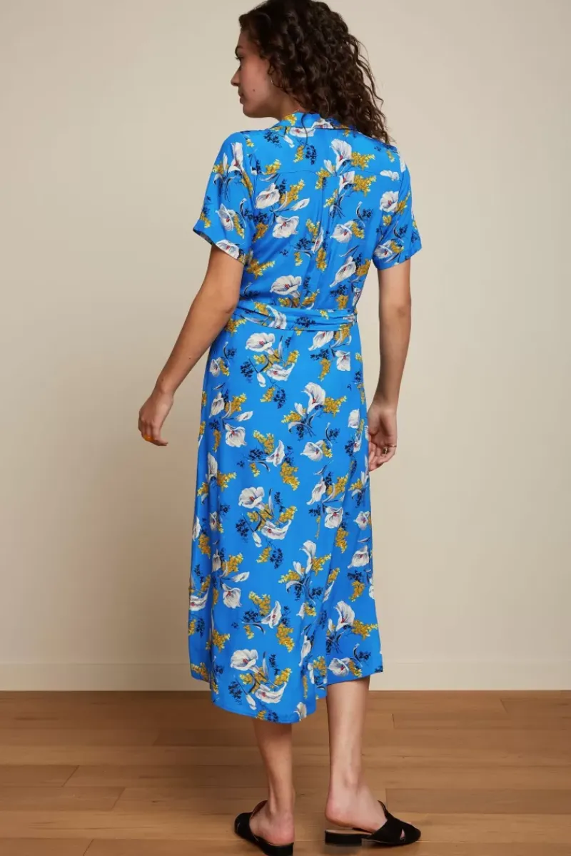 King Louie Jurken<Olive Midi Dress Cubanelle Madeira Blue