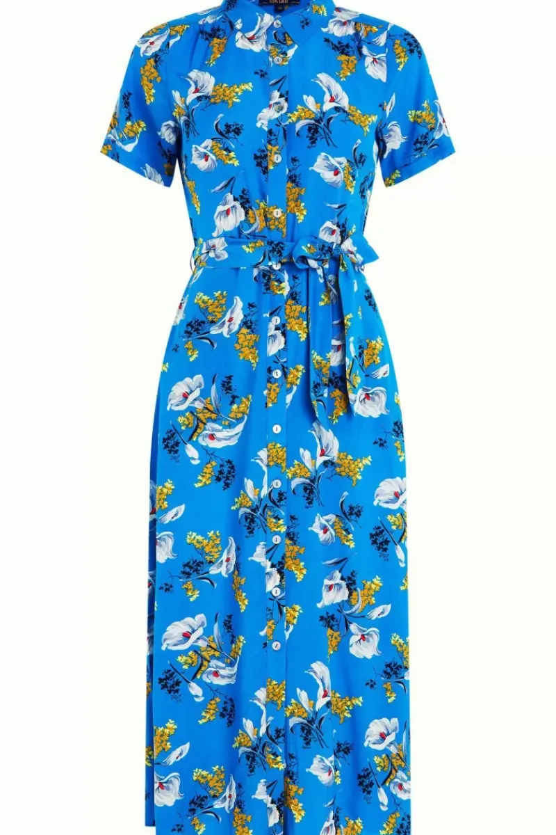 King Louie Jurken<Olive Midi Dress Cubanelle Madeira Blue