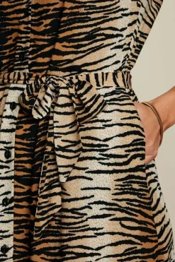 King Louie Jurken<Olive Midi Dress Kallina Golden Brown