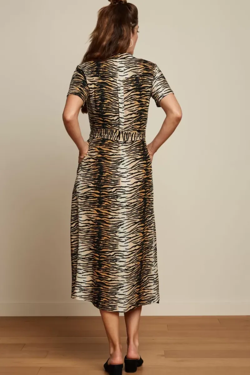 King Louie Jurken<Olive Midi Dress Kallina Golden Brown