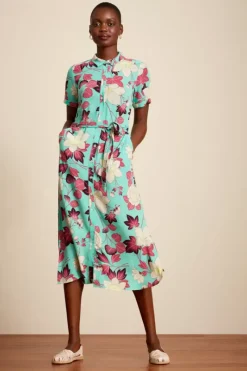 King Louie Jurken<Olive Midi Dress La Boca Spearmint Green