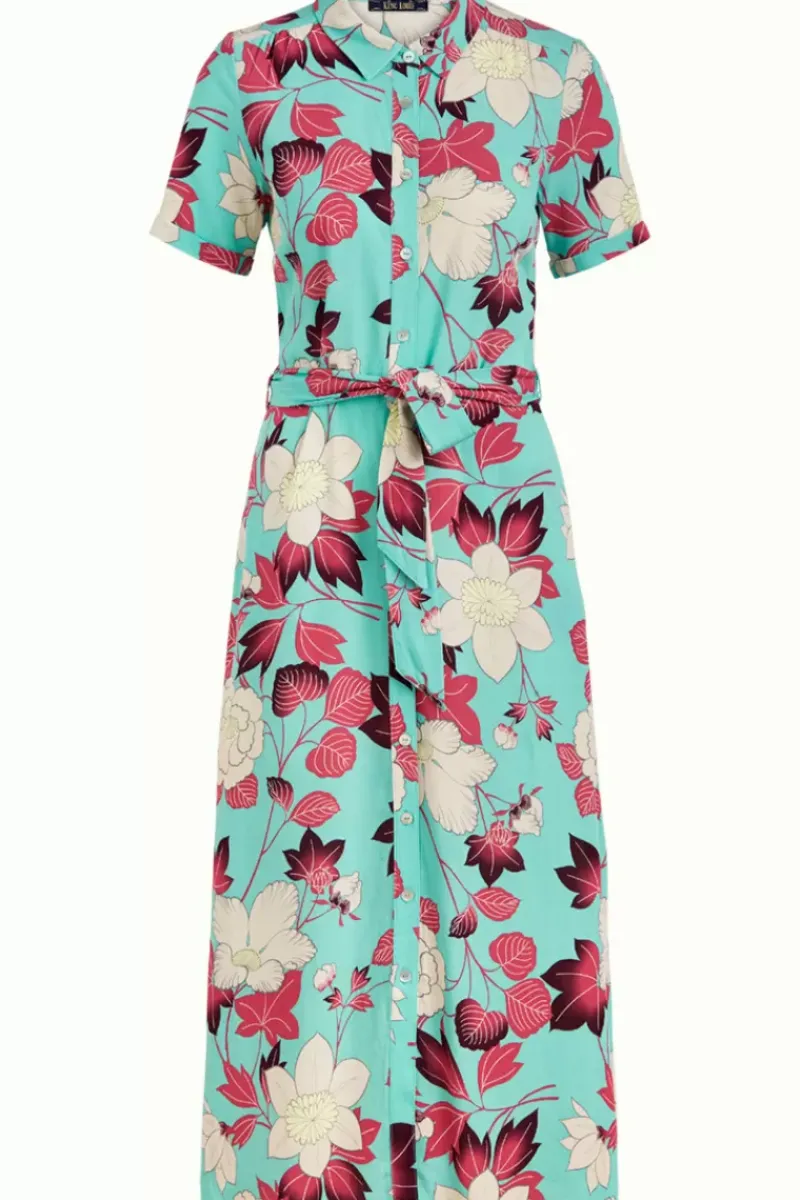 King Louie Jurken<Olive Midi Dress La Boca Spearmint Green
