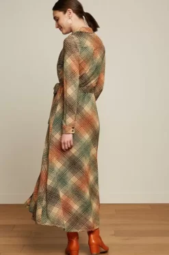 King Louie Jurken<Olive Midi Dress Motion Marzipan