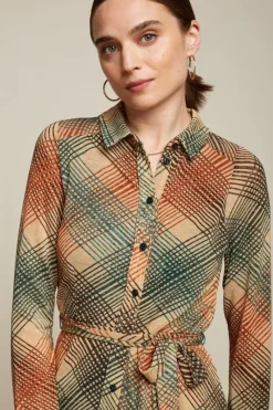 King Louie Jurken<Olive Midi Dress Motion Marzipan