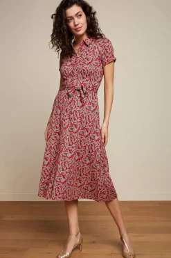 King Louie Jurken<Olive Midi Dress Pereira Chili Red