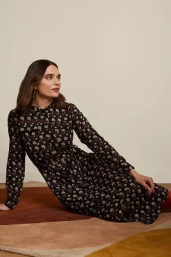 King Louie Jurken<Olive Midi Dress Sullivan Black