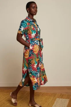 King Louie Jurken<Olive Pocket Dress Moca Rio Red