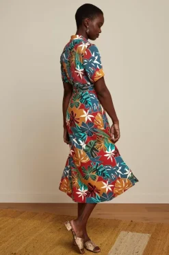King Louie Jurken<Olive Pocket Dress Moca Rio Red