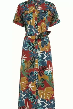 King Louie Jurken<Olive Pocket Dress Moca Rio Red