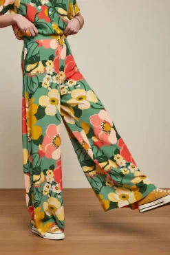 King Louie Broeken<Palazzo Pants La Monia Dusty Turquoise